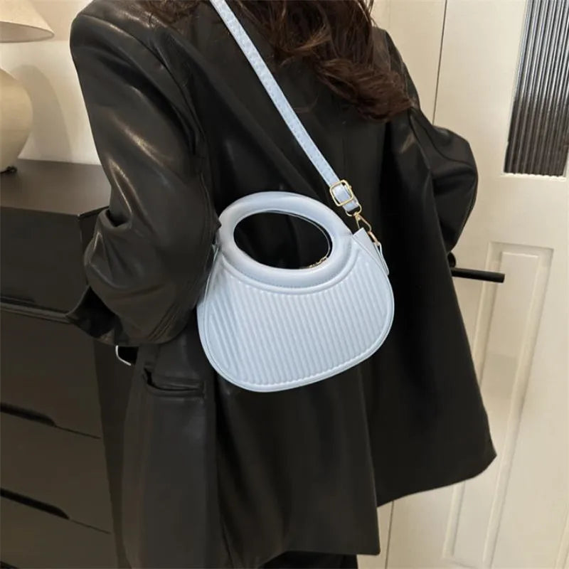 Elegant Sequined Synthetic Leather Chic Stripe Design Versatile Shoulder Crossbody Bags Mssza