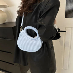 Elegant Sequined Synthetic Leather Chic Stripe Design Versatile Shoulder Crossbody Bags Mssza