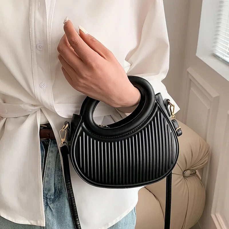 Elegant Sequined Synthetic Leather Chic Stripe Design Versatile Shoulder Crossbody Bags Mssza