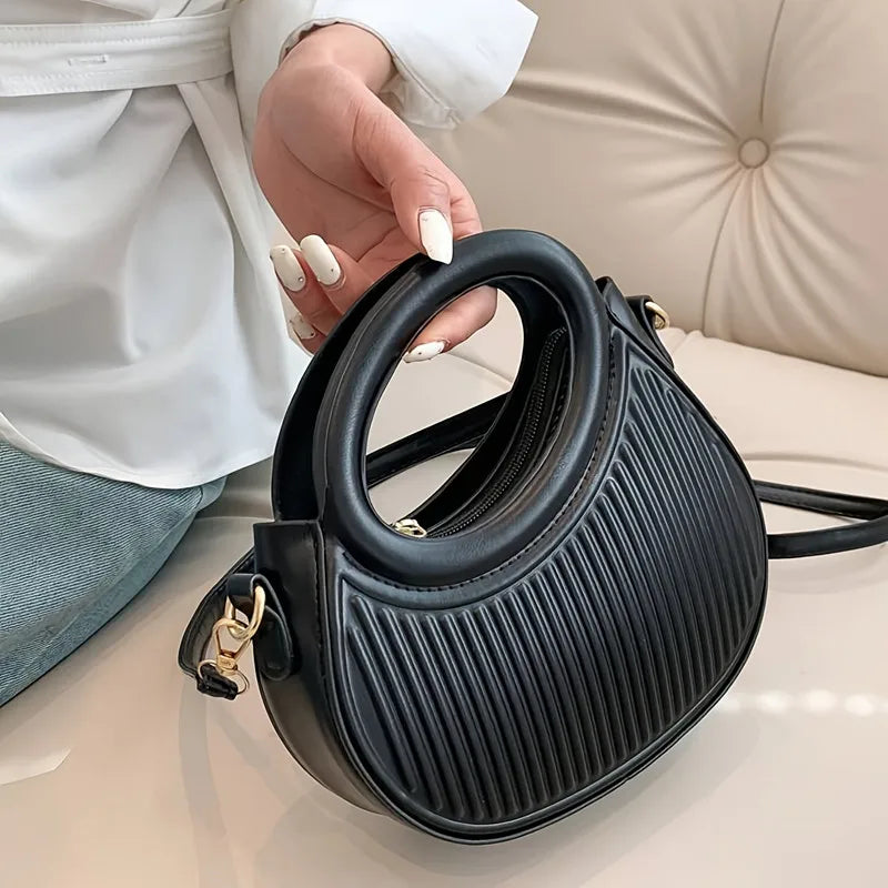 Elegant Sequined Synthetic Leather Chic Stripe Design Versatile Shoulder Crossbody Bags Mssza