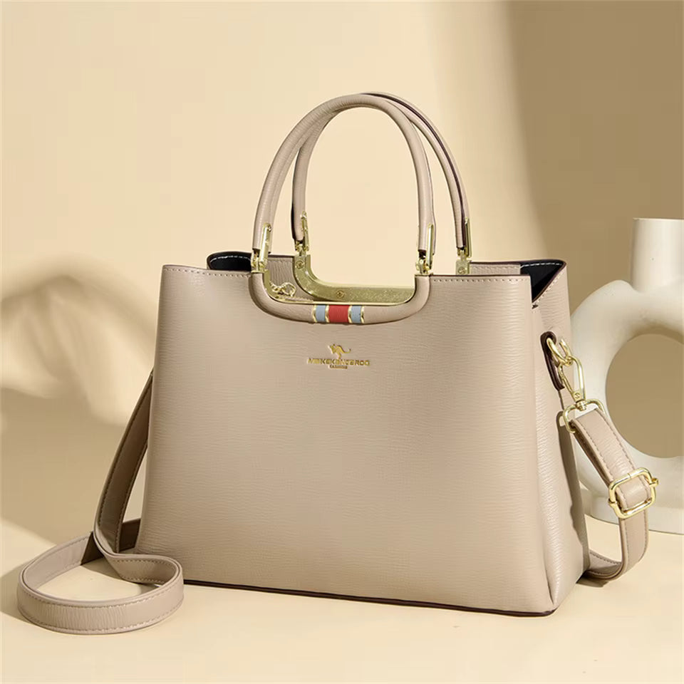 Elegant Shoulder Designer Leather Crossbody Handbag Mssza