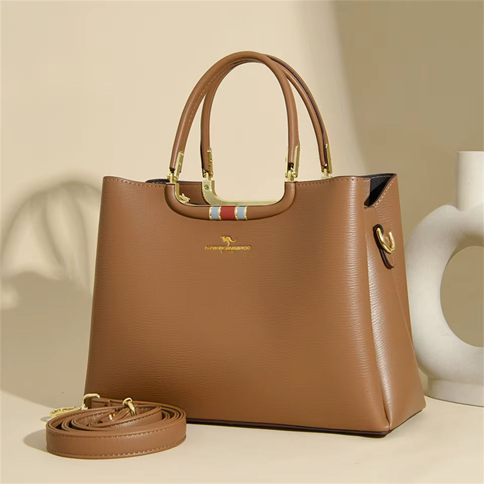 Elegant Shoulder Designer Leather Crossbody Handbag Mssza