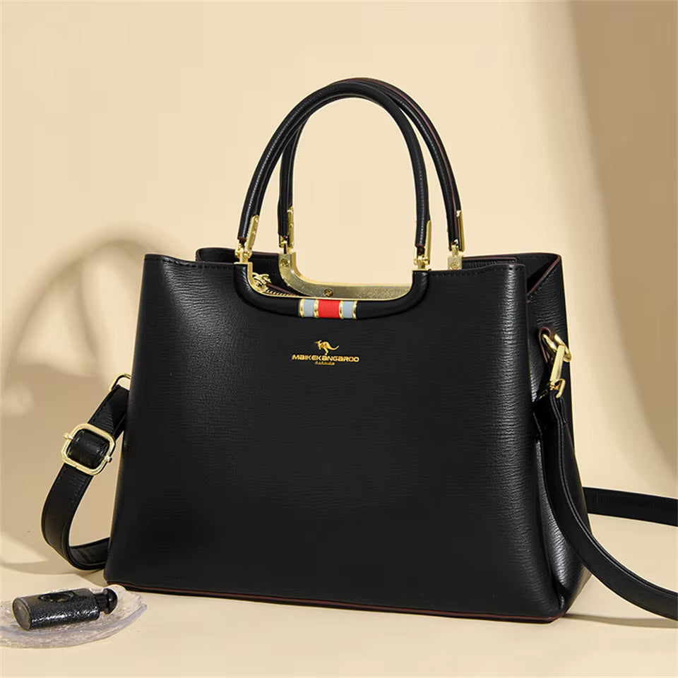 Elegant Shoulder Designer Leather Crossbody Handbag Mssza