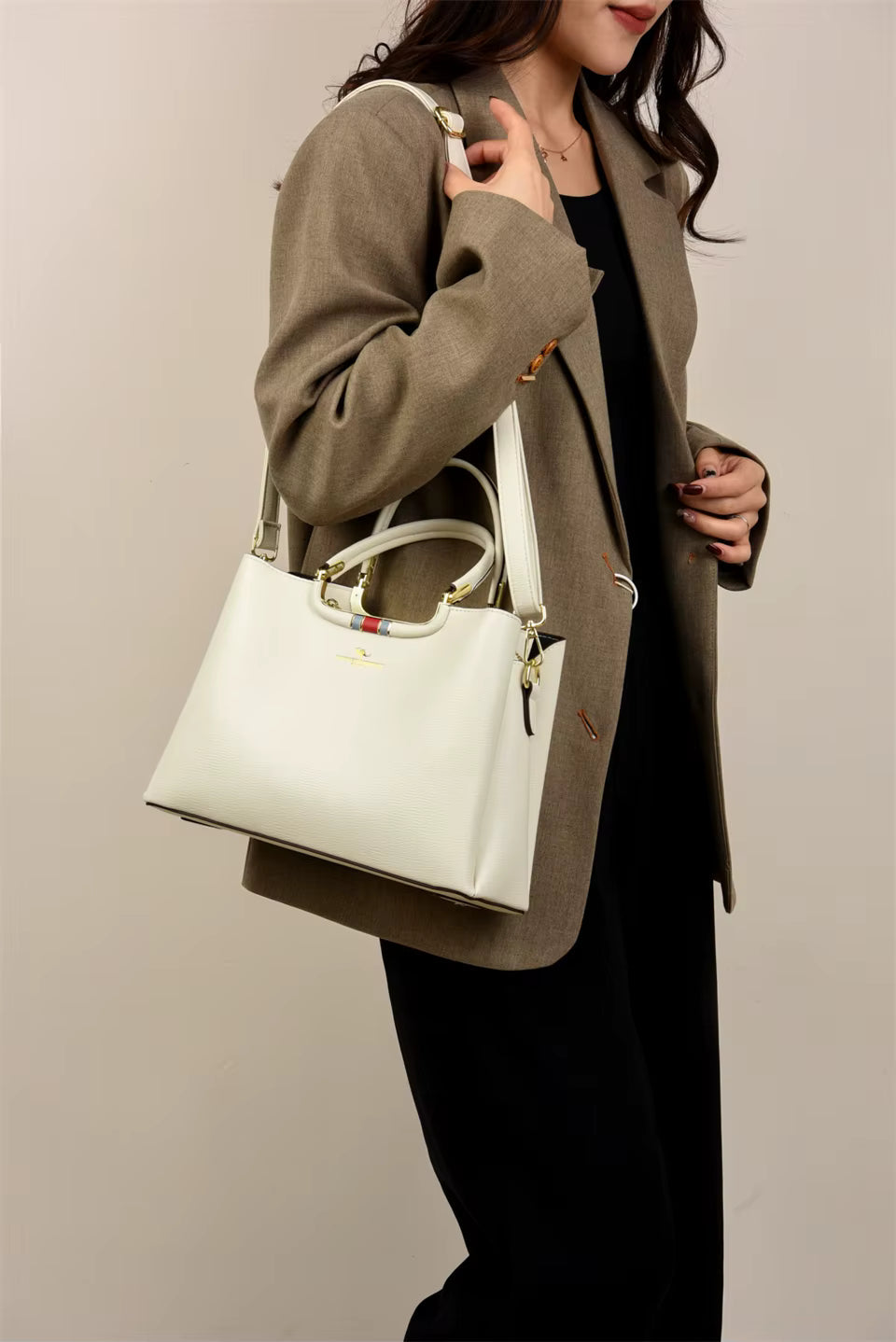 Elegant Shoulder Designer Leather Crossbody Handbag Mssza
