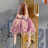 Elegant Silk Pearl Sweet Bucket Evening Party Bag Mssza