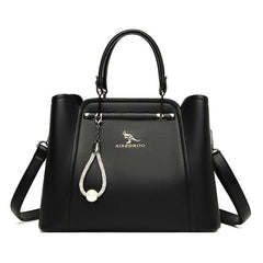Elegant Simple PU Leather Shoulder Bag Mssza