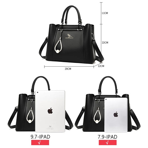 Elegant Simple PU Leather Shoulder Bag Mssza