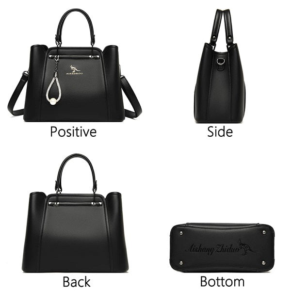 Elegant Simple PU Leather Shoulder Bag Mssza
