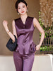 Elegant Single Breasted Business Blazers And Ankle-Length Pant 2 Piece Suit Mssza