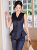 Elegant Single Breasted Business Blazers And Ankle-Length Pant 2 Piece Suit Mssza
