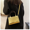 Elegant Small Square Patent Leather Crossbody Handbags Mssza