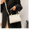 Elegant Small Square Patent Leather Crossbody Handbags Mssza