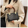 Elegant Small Square Patent Leather Crossbody Handbags Mssza
