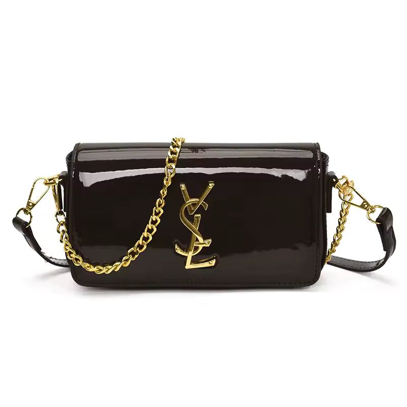 Elegant Small Square Textured Minimalist Purse Stylish Chain Crossbody Shoulder Bag Mssza