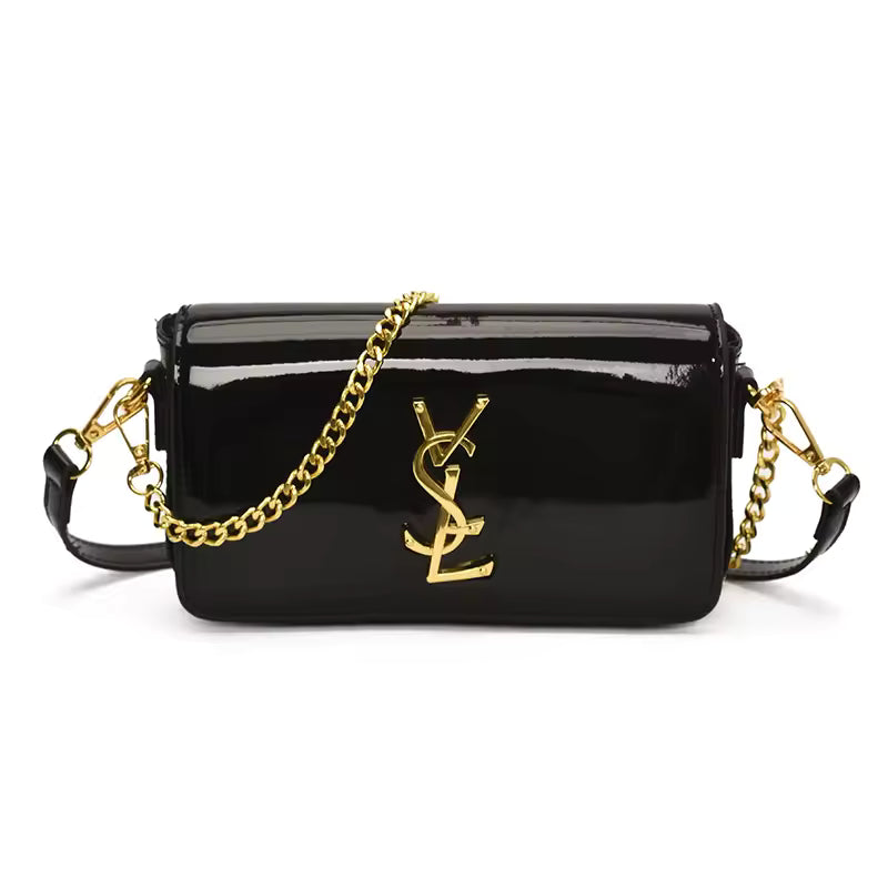 Elegant Small Square Textured Minimalist Purse Stylish Chain Crossbody Shoulder Bag Mssza