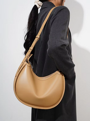 Elegant Soft Split Leather Niche Design Pouch Minimalist Shoulder Messenger Bag Mssza