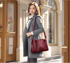 Elegant Soft Vintage Genuine Leather Crossbody Bag Mssza
