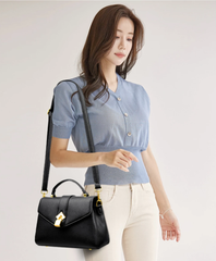 Elegant Solid Designer High Quality Leather Versatile Shoulder Messenger Crossbody Hand Bags Mssza