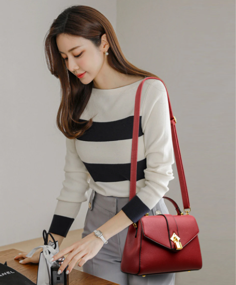 Elegant Solid Designer High Quality Leather Versatile Shoulder Messenger Crossbody Hand Bags Mssza