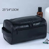 Elegant Solid Dopp Kit Mens Hanging Traveling Large Cosmetic Leather Toiletry Bag Mssza