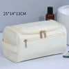 Elegant Solid Dopp Kit Mens Hanging Traveling Large Cosmetic Leather Toiletry Bag Mssza