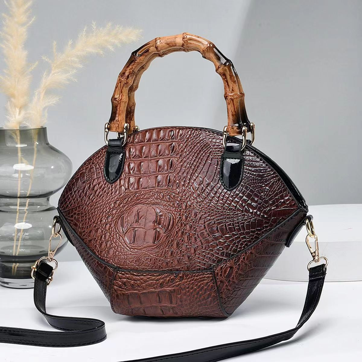 Casual Solid Interior Zipper Pocket Versatile Handheld One Shoulder Crossbody Bag Mssza