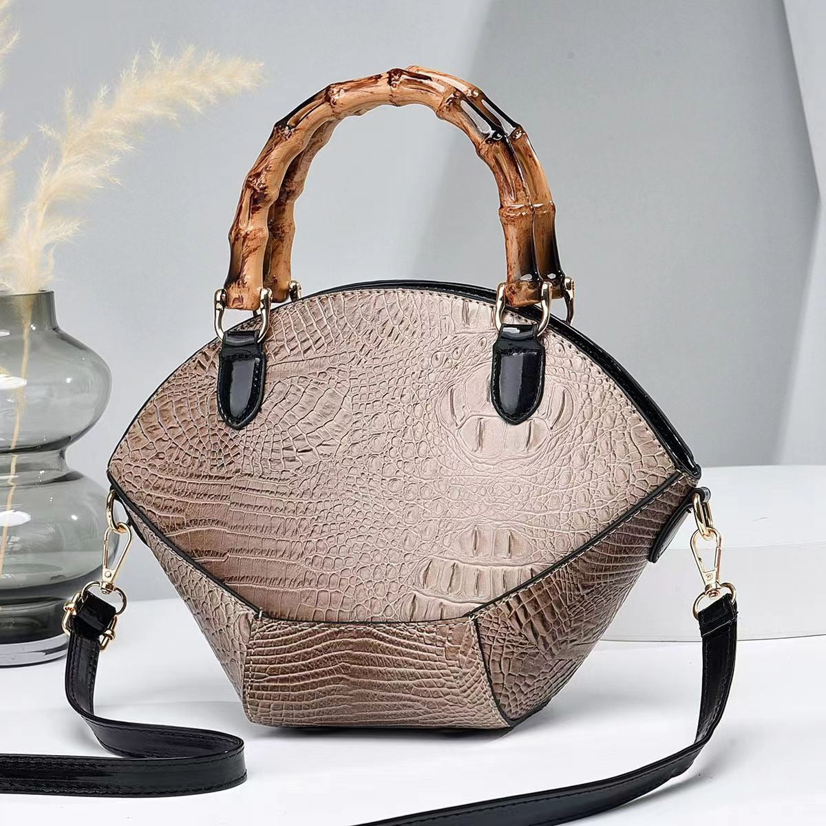 Casual Solid Interior Zipper Pocket Versatile Handheld One Shoulder Crossbody Bag Mssza