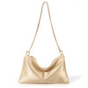Elegant Solid Metal Chain Zipper Closure Underarm Wedding And Night Evening Bags Mssza