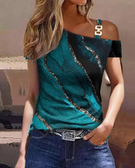 Luxury Solid O Neck Simple All Match Ruffles Short Sleeve Loose T Shirt Mssza