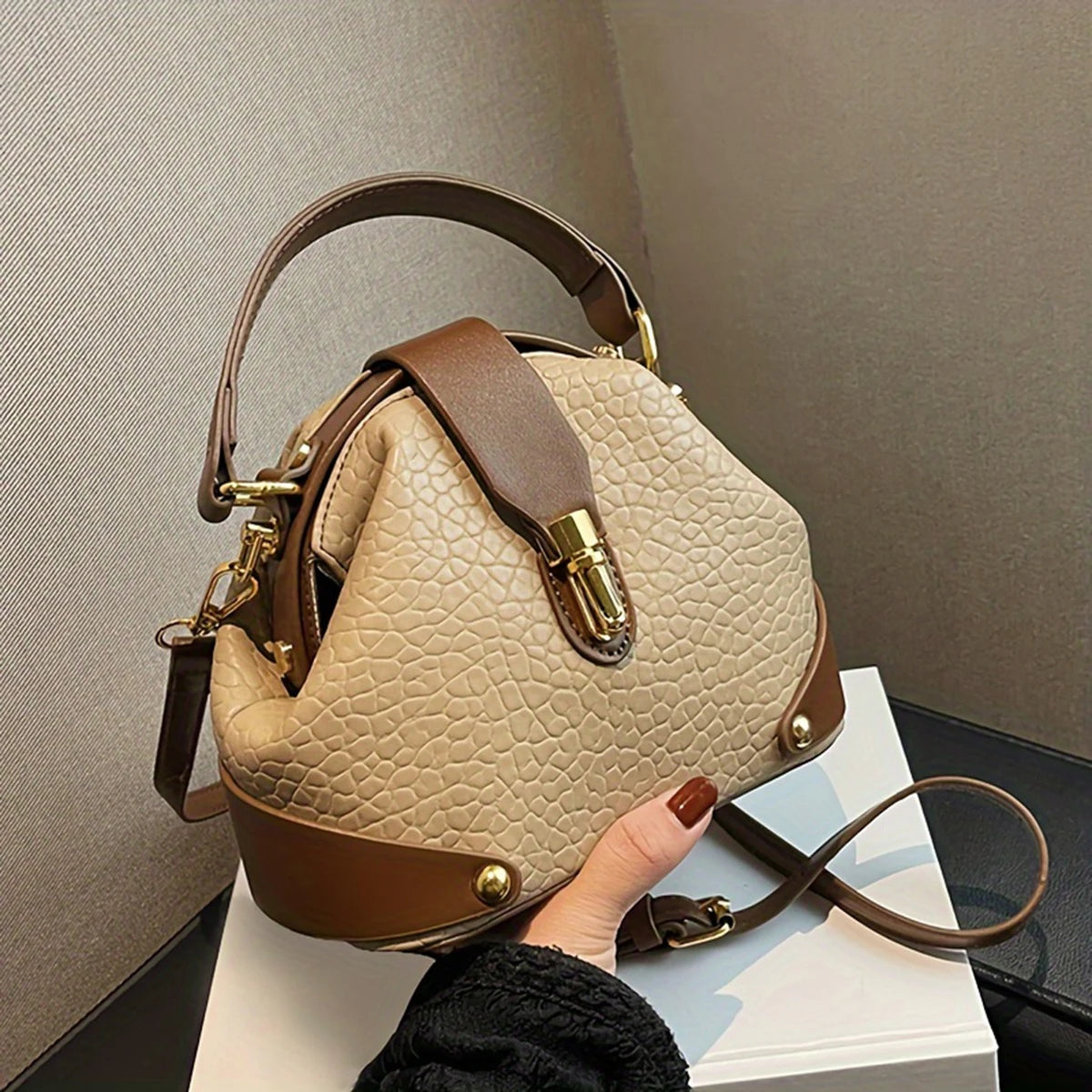 Elegant Solid Trend Party Polyester Versatile Messenger Shoulder Clutch Bags Mssza