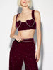 Elegant Spliced Diamonds Square Neck Sleeveless Top High Waist Pant Two Piece Set Mssza