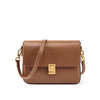 Elegant Split Leather Small Square Armpit High Quality Cowhide Shoulder Crossbody Bag Mssza