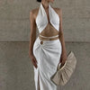 Elegant Strapless Backless Off Shoulder Halter Slim Skinny Crop Top Mssza