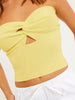 Elegant Strapless Backless Off Shoulder High Street Tank Top Mssza