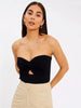 Elegant Strapless Backless Off Shoulder High Street Tank Top Mssza