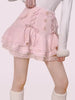 Elegant Sweet Lace High Waist Bandage Slight Stretch Mini Skirt Mssza