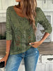 Elegant Temperament Long sleeve Loose T-Shirt Mssza