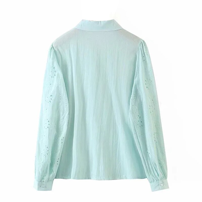 Elegant Turn Down Collar Shirt Mssza