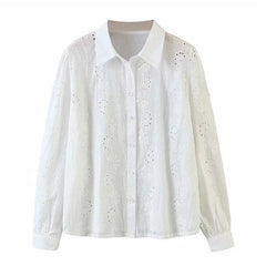 Elegant Turn Down Collar Shirt Mssza