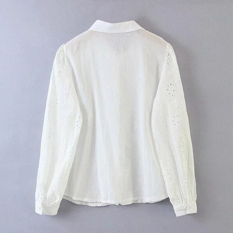 Elegant Turn Down Collar Shirt Mssza
