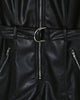 Elegant Zipper Design High Waist PU Leather with Belt Jumpsuits Romper Mssza