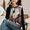 Elegant And Comfortable Long Sleeve Printed T-shirts Mssza