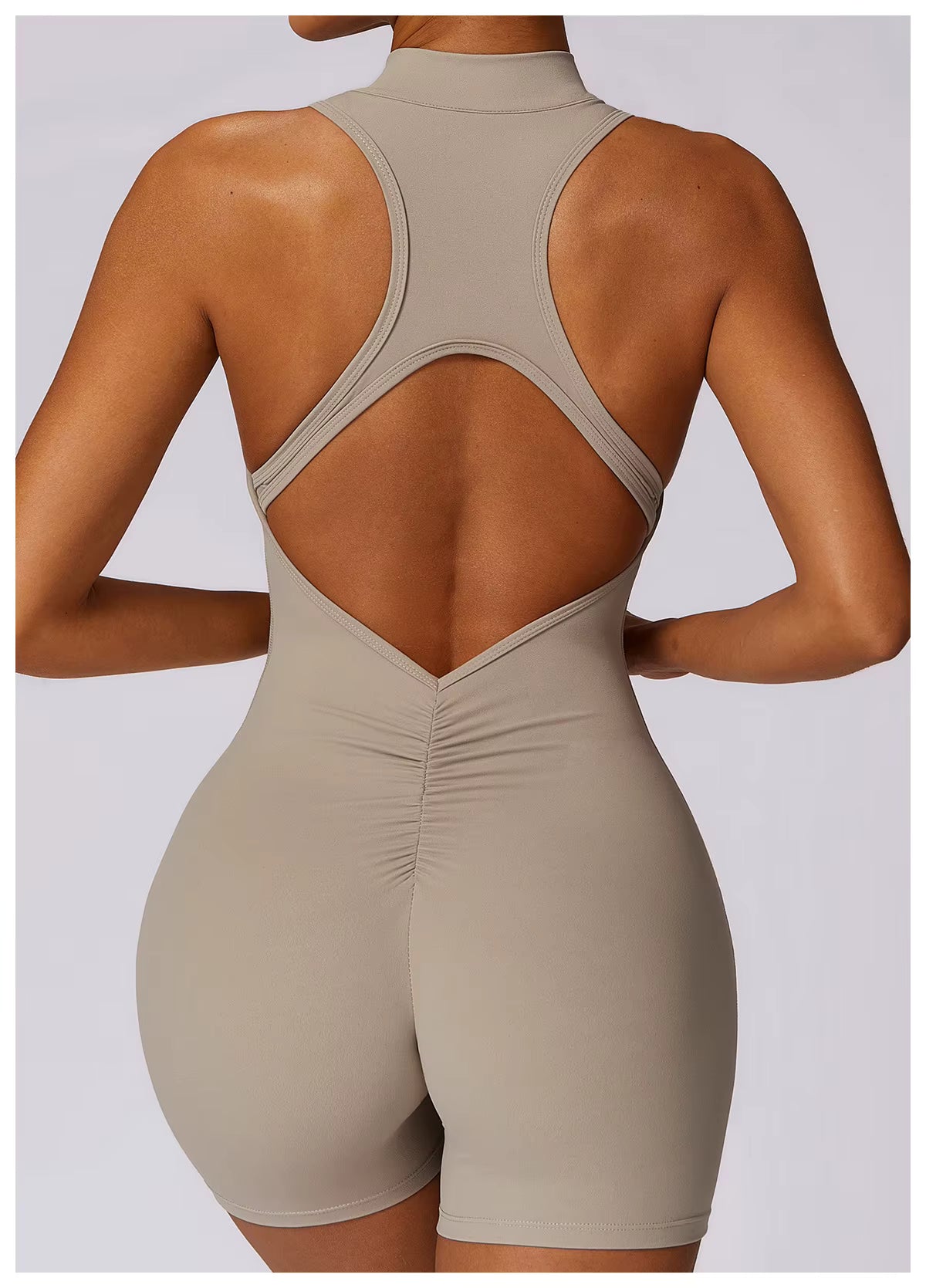 Elegant overalls open back scrunch booty Suit back scrunch jumpsuit Mssza