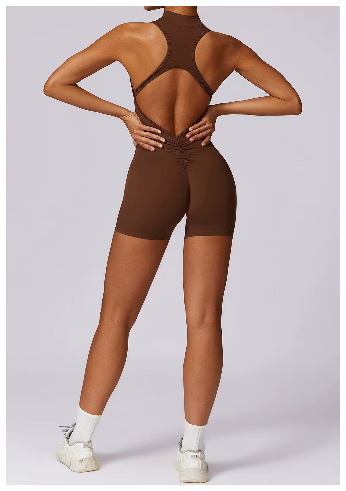 Elegant overalls open back scrunch booty Suit back scrunch jumpsuit Mssza