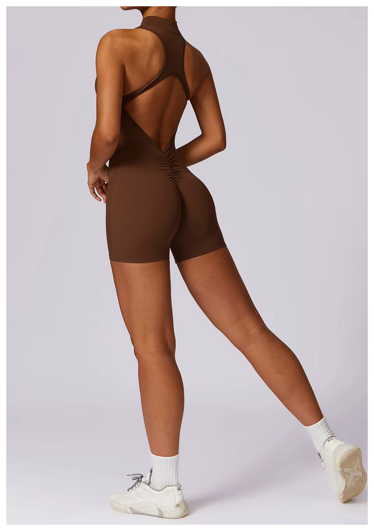 Elegant overalls open back scrunch booty Suit back scrunch jumpsuit Mssza