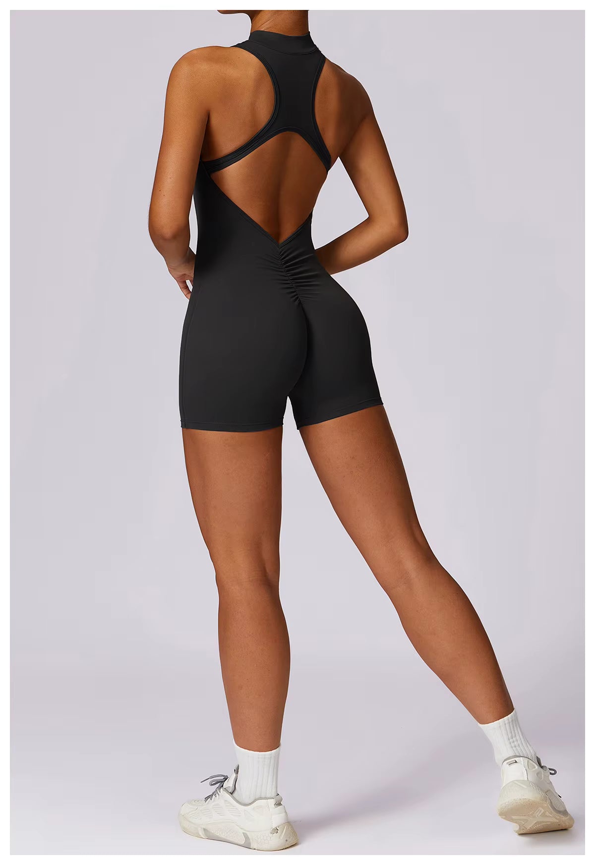 Elegant overalls open back scrunch booty Suit back scrunch jumpsuit Mssza