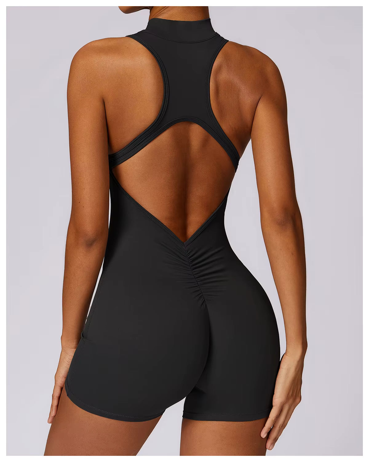 Elegant overalls open back scrunch booty Suit back scrunch jumpsuit Mssza