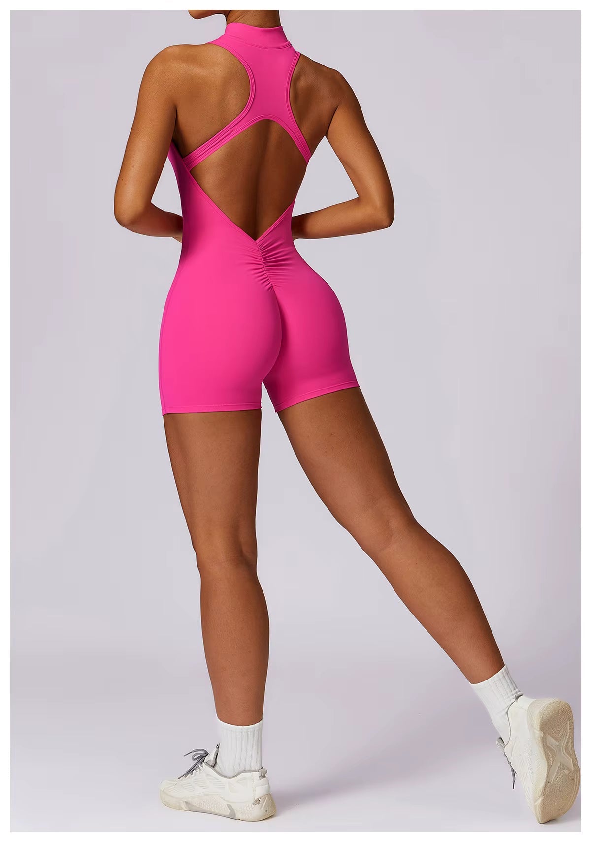 Elegant overalls open back scrunch booty Suit back scrunch jumpsuit Mssza
