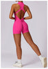 Elegant overalls open back scrunch booty Suit back scrunch jumpsuit Mssza