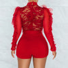 Elegant through Play suits lace one pieces bodycon jumpsuits Mssza